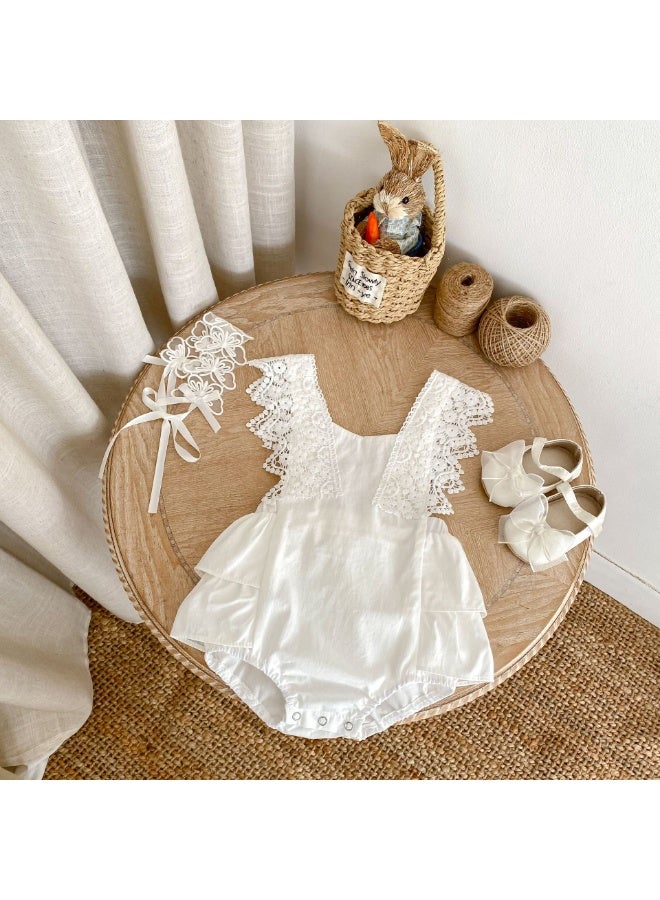 DOOKOO Summer Baby Girl Triangle Romper Dress, Summer Thin Strap Jumpsuit, Romper Vest Dress - Image 3